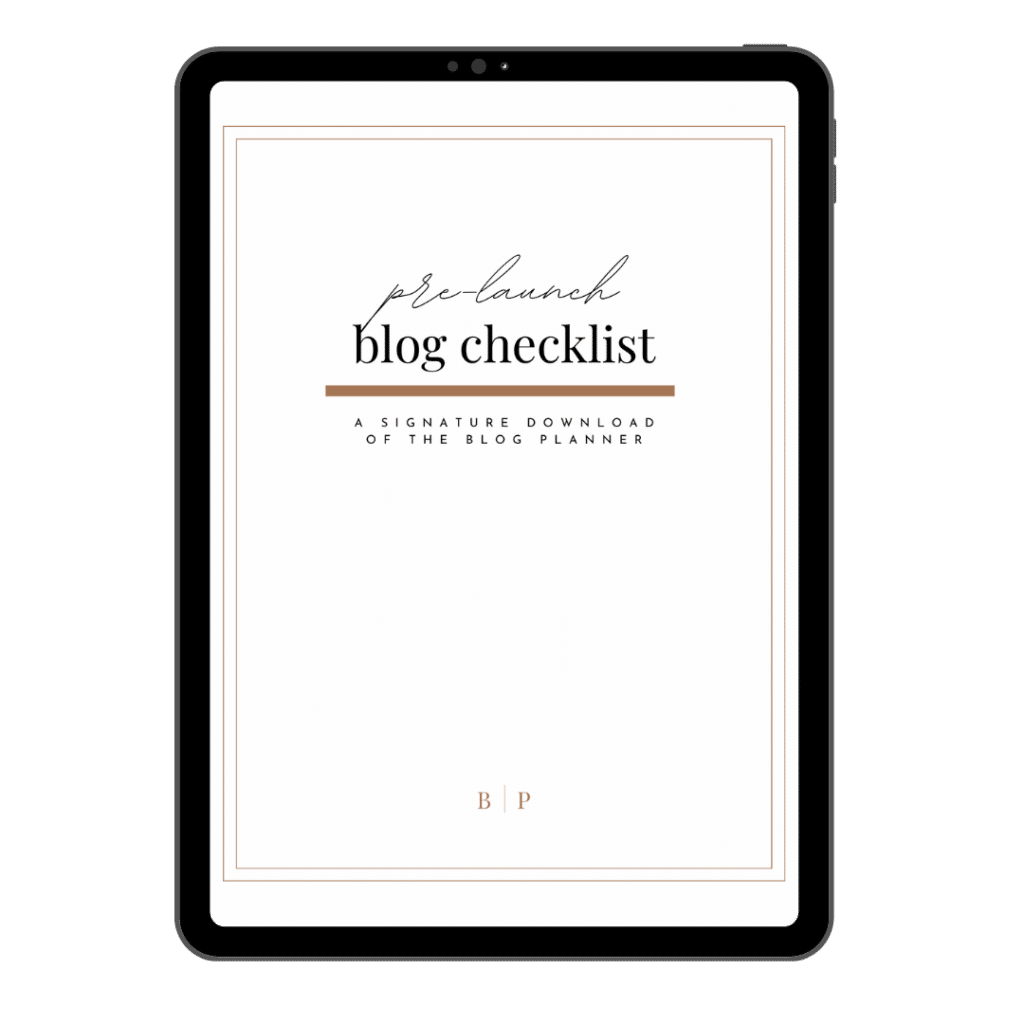 free pre-launch blog checklist