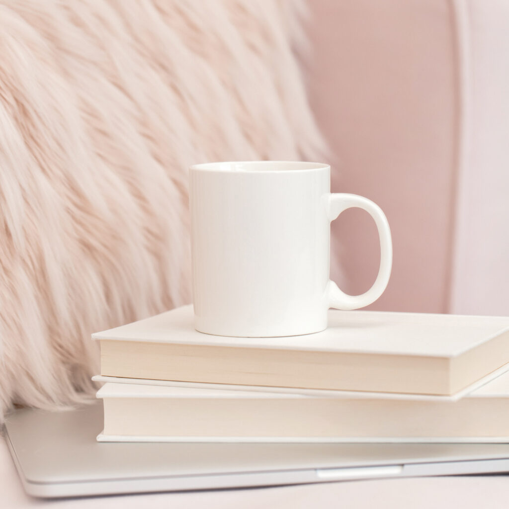 laptop and blogging books on a cozy couch for researching reasons you should start a blog