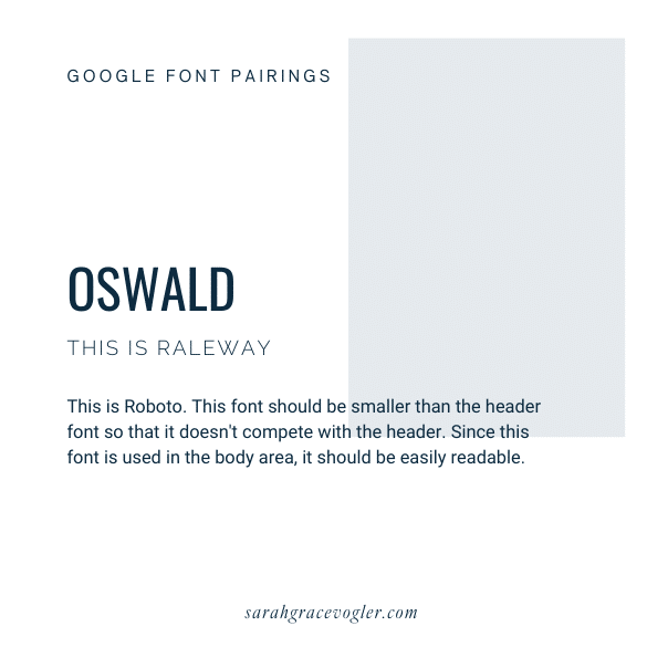 example of serif and sans serif fonts that are good paired together