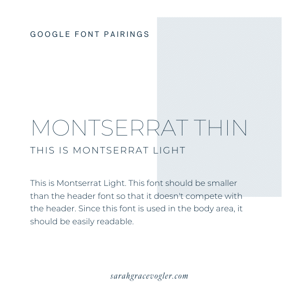 example of serif and sans serif fonts that are good paired together