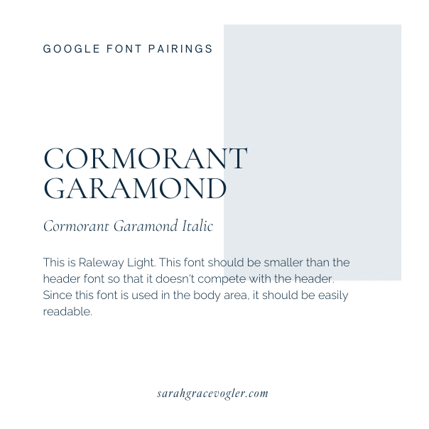 example of serif and sans serif fonts that are good paired together
