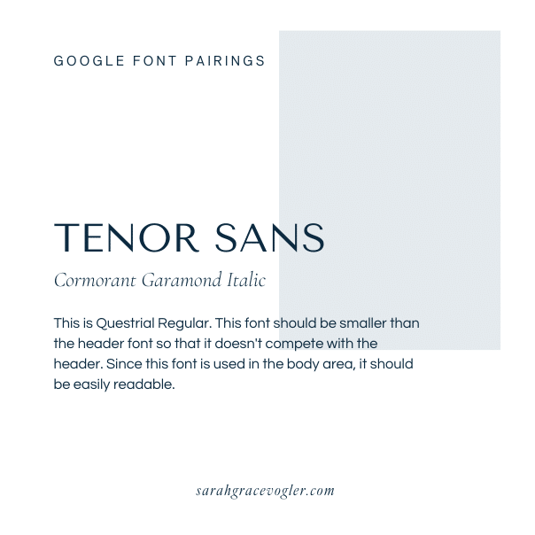 example of serif and sans serif fonts that are good paired together