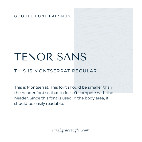 example of serif and sans serif fonts that are good paired together