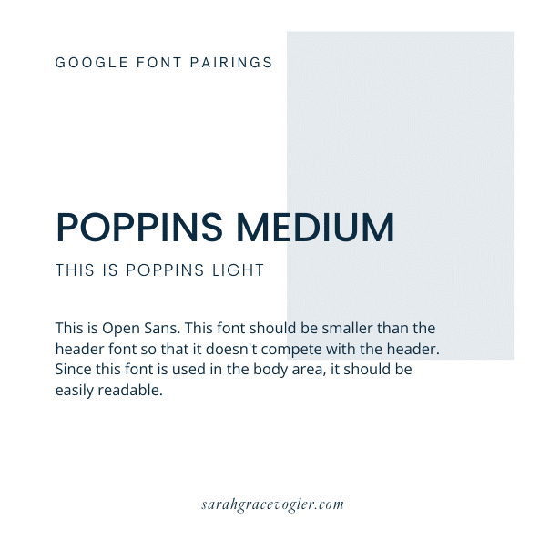 example of serif and sans serif fonts that are good paired together