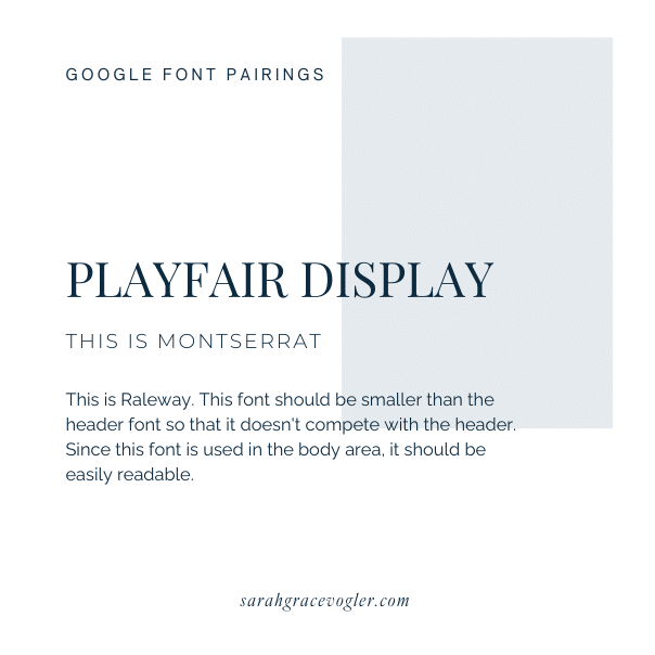 example of serif and sans serif fonts that are good paired together