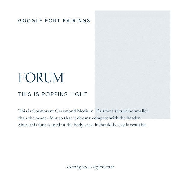 example of serif and sans serif fonts that are good paired together
