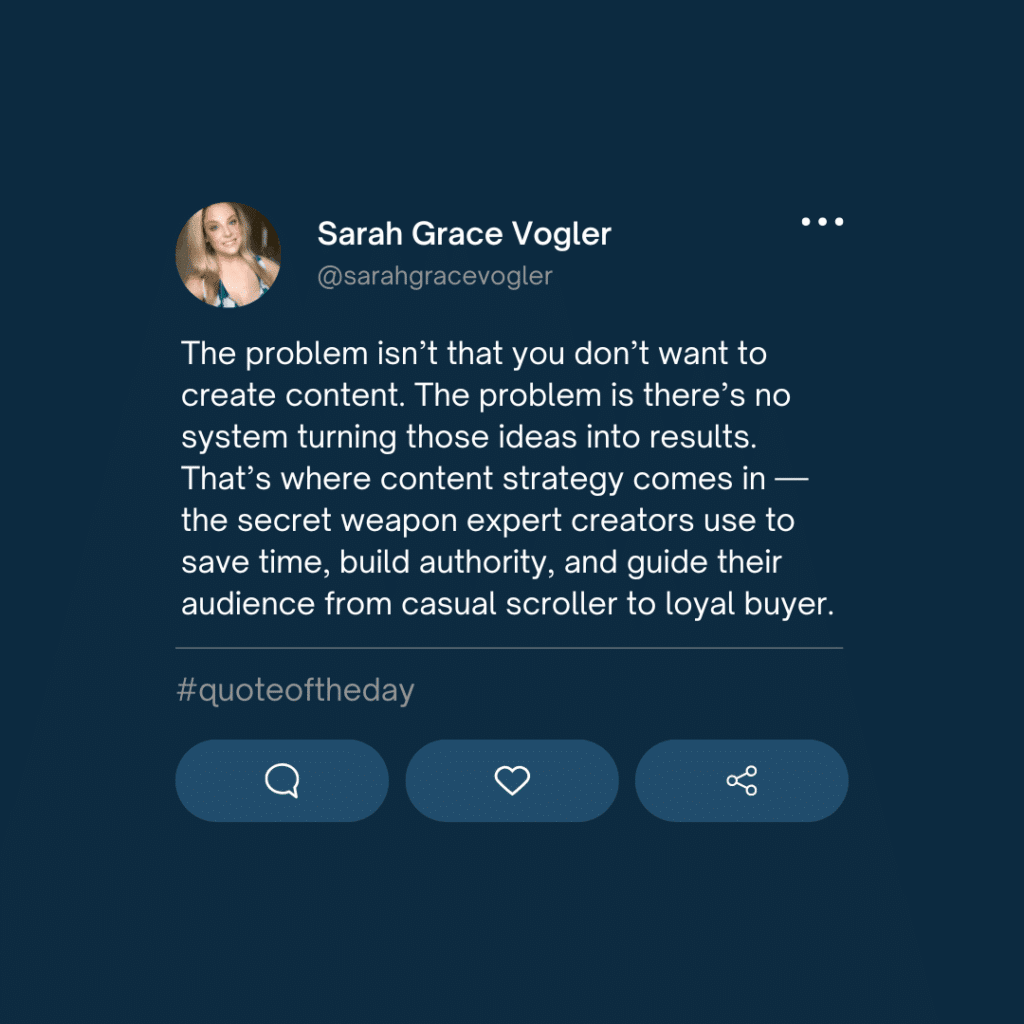 quote from the blog post "what is is content strategy: the epic system expert creators use"