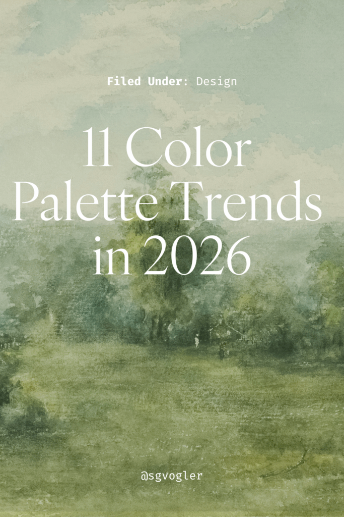 pinterest pin for the color palette trends in 2026