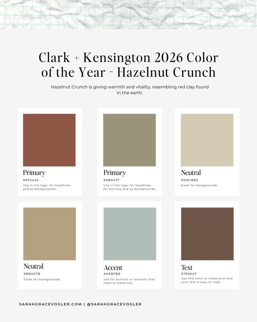 a color palette with brown - emerging color palettes in 2026