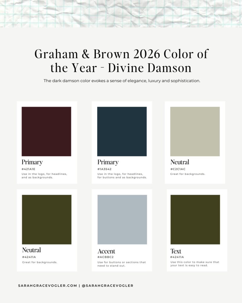 a burgundy color palette -emerging color trends in 2026