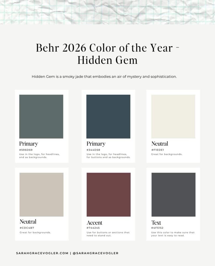 a color palette of green - emerging color palette trends