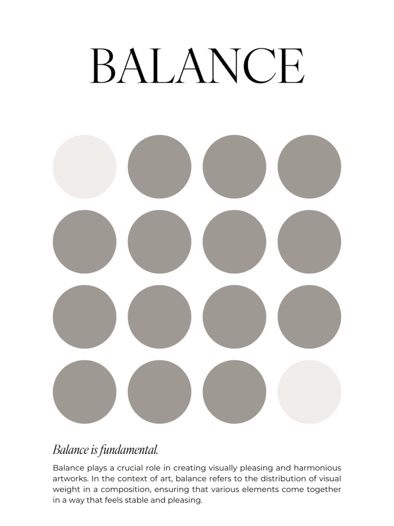 balance, one of the principles of design explained