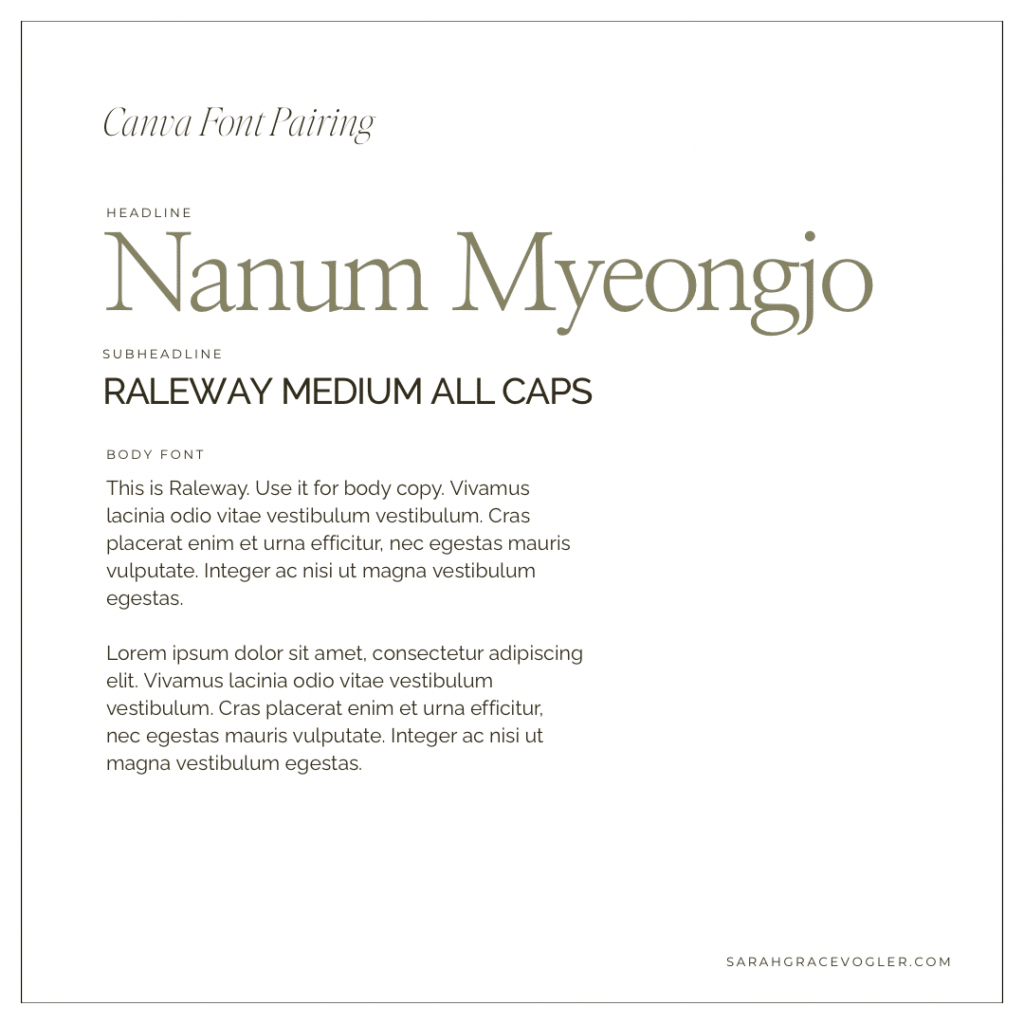 canva fonts that go together