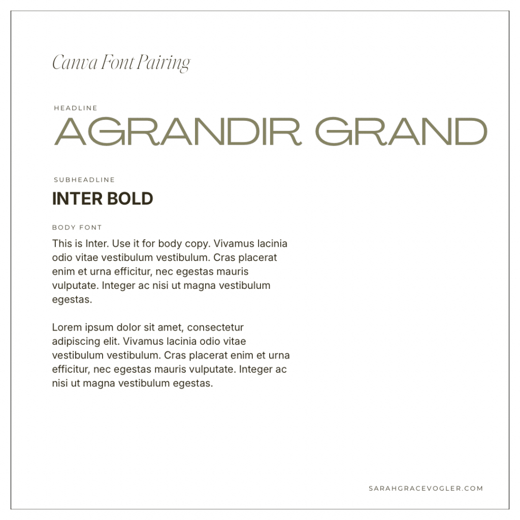 canva fonts that go together