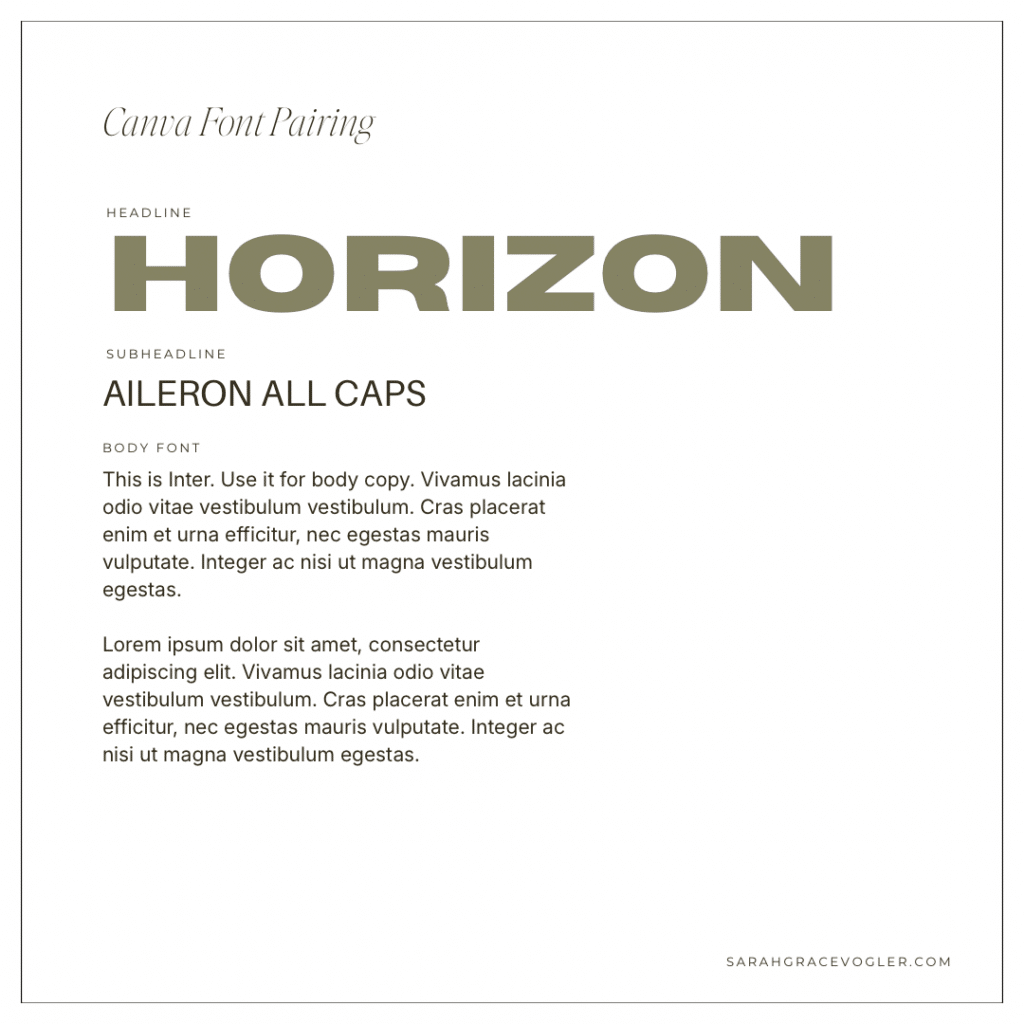canva fonts that go together