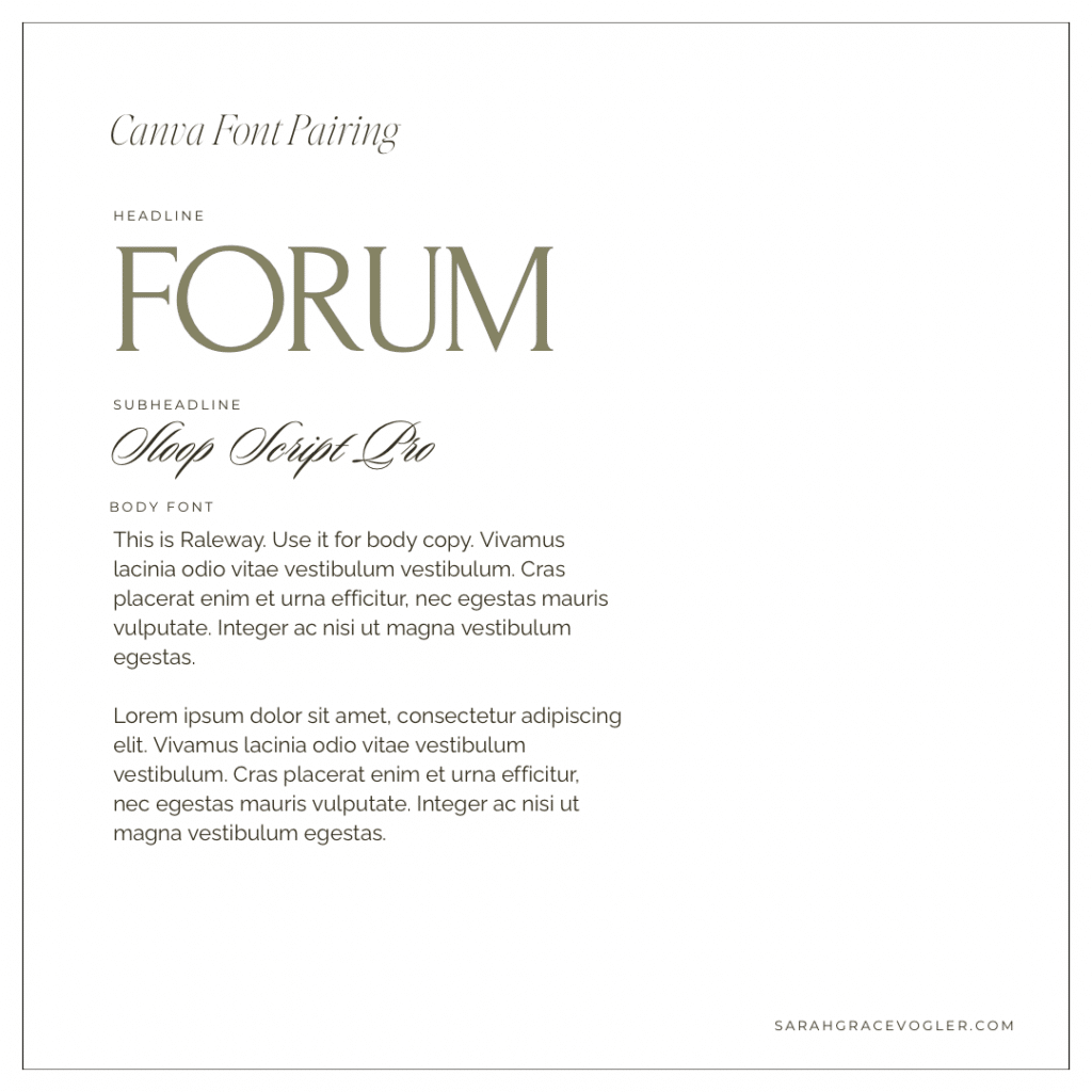 canva fonts that go together
