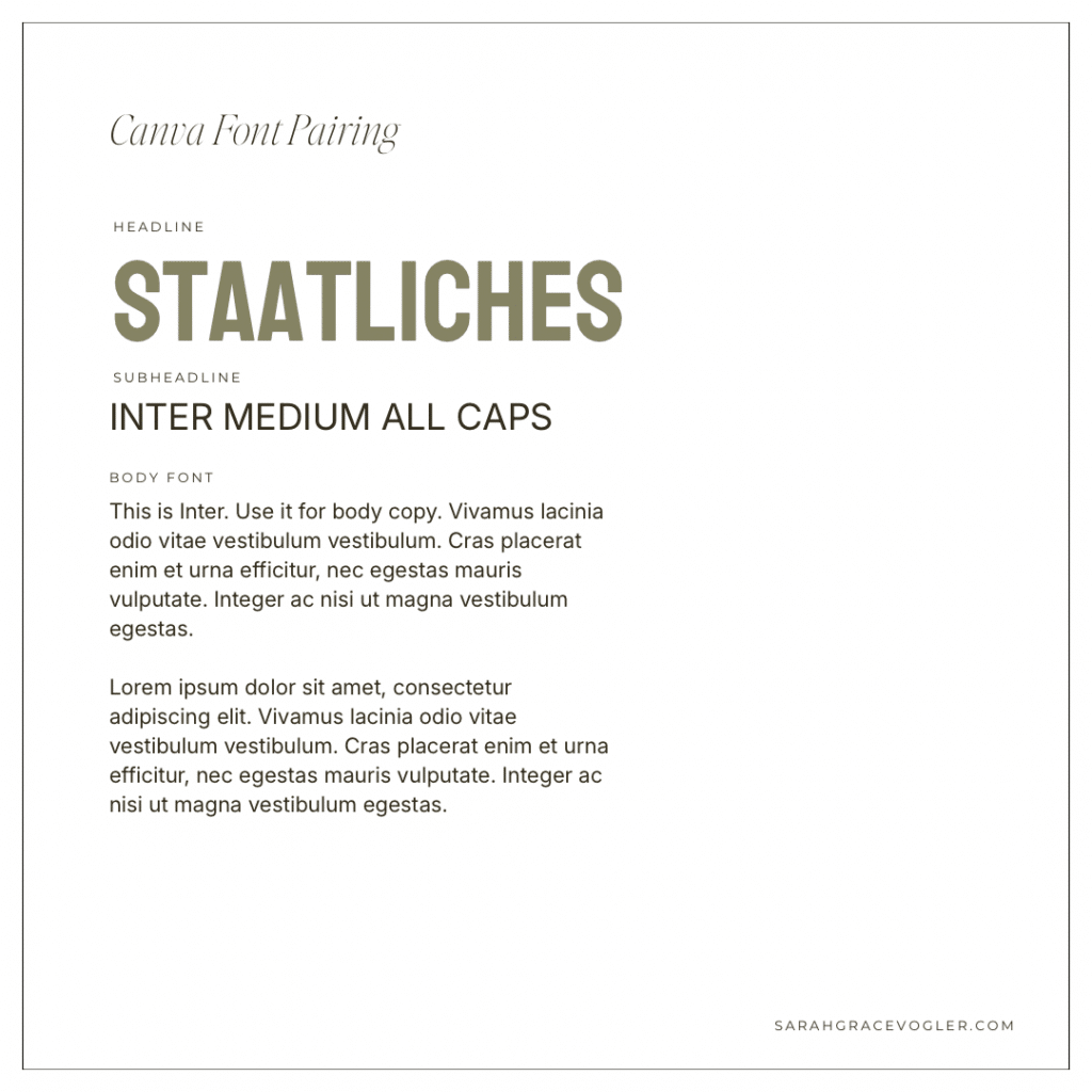 canva fonts that go together