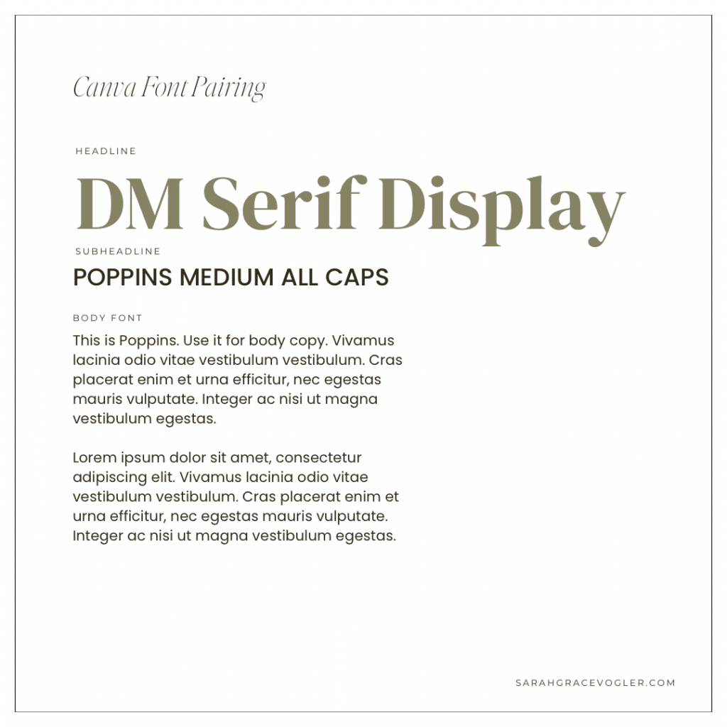 canva fonts that go together