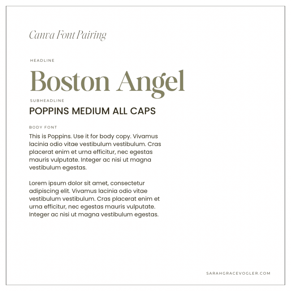 canva fonts that go together