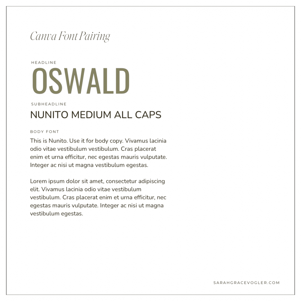canva fonts that go together