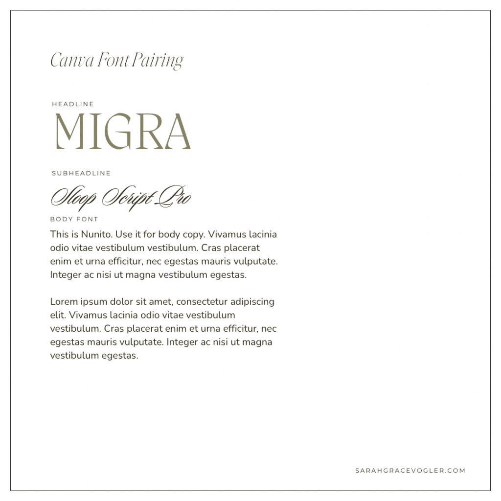 canva fonts that go together