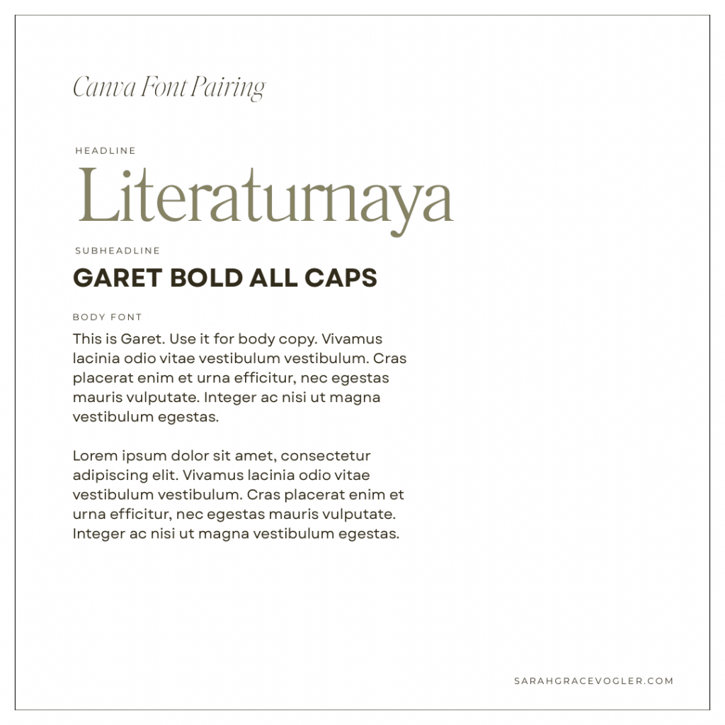 canva fonts that go together