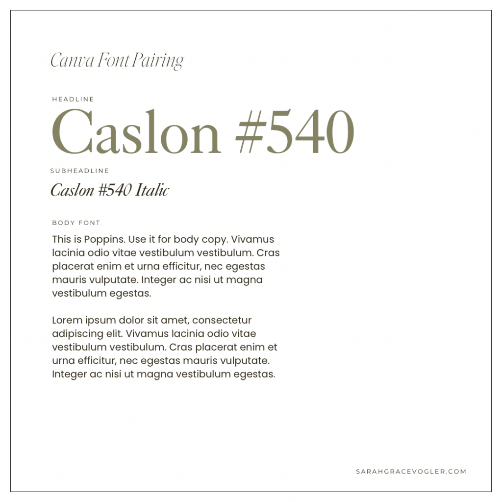 canva fonts that go together