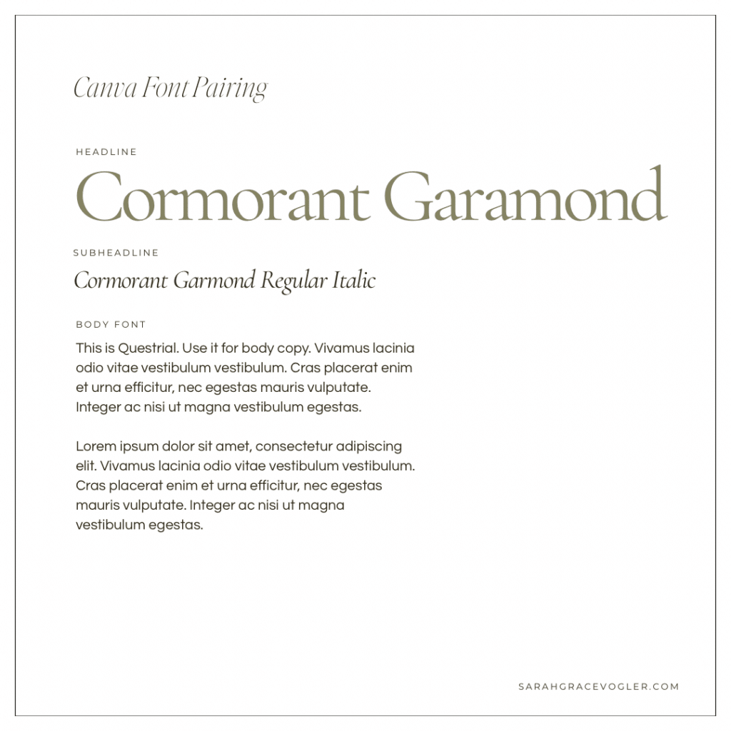 canva fonts that go together