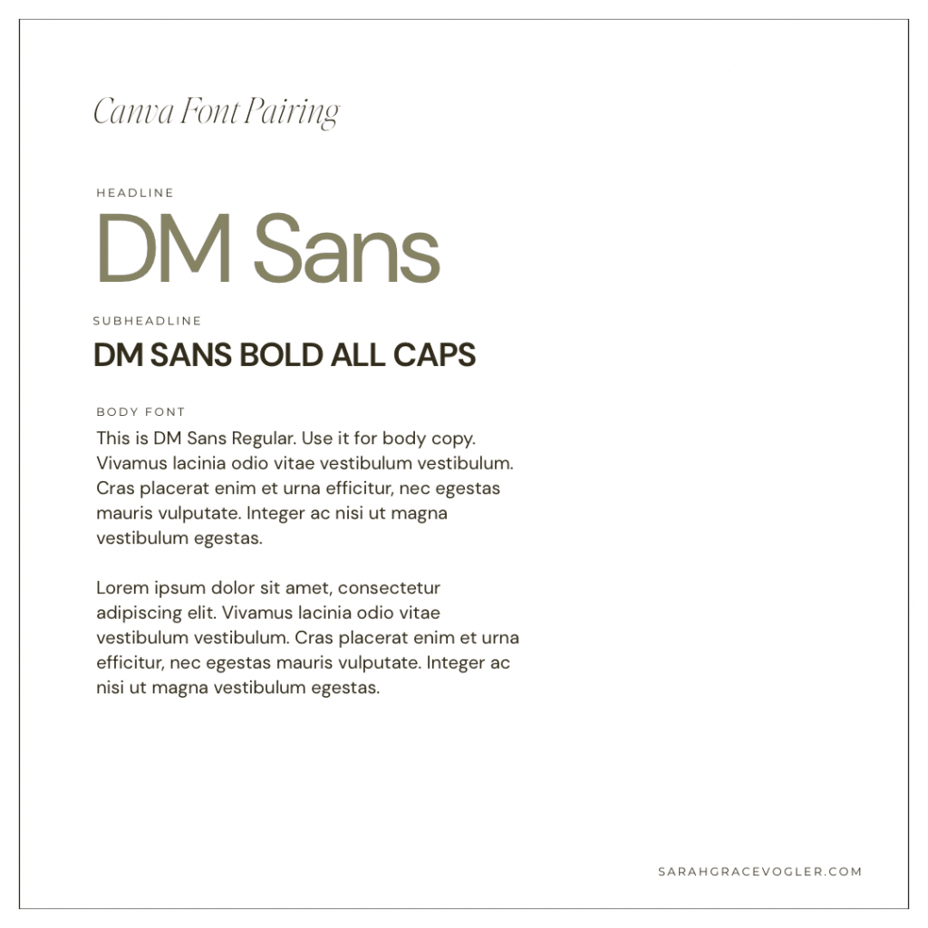 canva fonts that go together