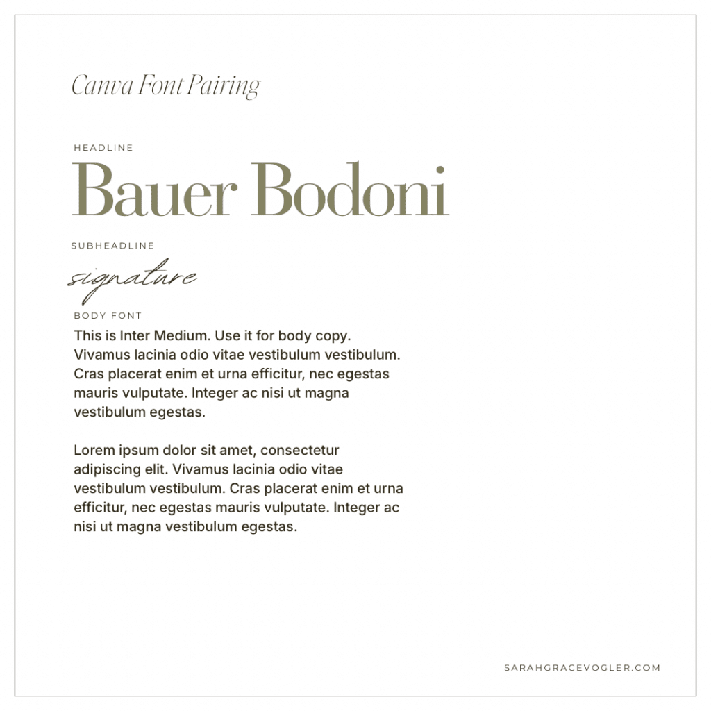 canva fonts that go together