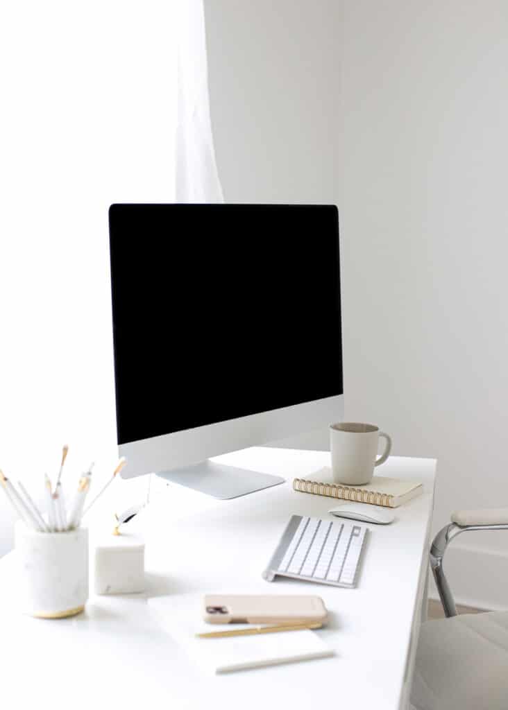a desktop computer for how to build an email list