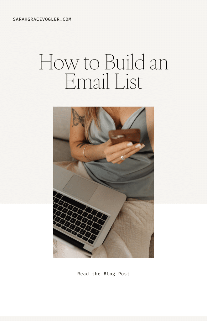 pinterest pin for the blog post how to build an email list