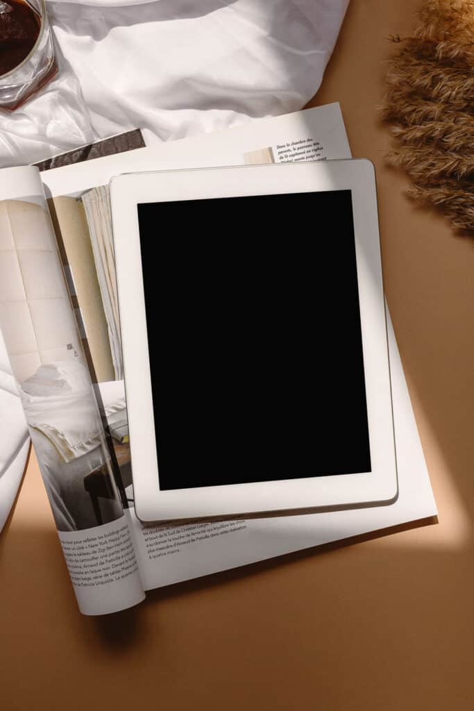 ipad on table to research 'is it too late to start a blog?'