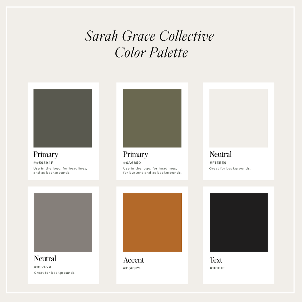 sarah grace vogler's color palette to use as inspiration when you choose a color palette