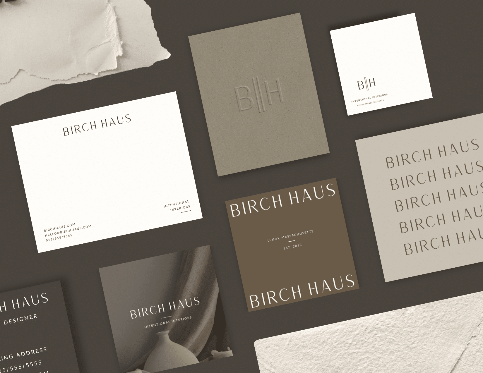birch haus semi custom brand design